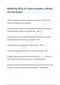 Relativity RCA 9&period;3 short answers&comma; refined and de-duped QUESTIONS & ANSWERS 2024 &lpar; A&plus; GRADED 100&percnt; VERIFIED&rpar;