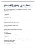 Chapter 25 The Urinary System Exam Questions With Verified Solutions&period;