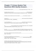 Chapter 17 Urinary System Test Questions With Quality Answers &period;