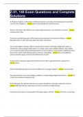 Z-51&comma; 140 Exam Questions and Complete Solutions