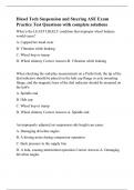 Diesel Tech Suspension and Steering ASE Exam Practice Test Questions with complete solutions