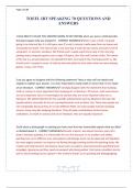 TOEFL IBT SPEAKING 70 QUESTIONS AND CORRECT ANSWERS