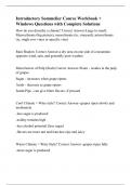 Introductory Sommelier Course Workbook &plus; Windows Questions with Complete Solutions