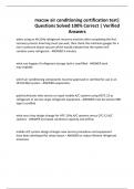 macsw air conditioning certification test&vert; Questions Solved 100&percnt; Correct &vert; Verified Answers