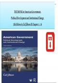 TEST BANK for Cal Jillson&comma; American Government&colon; Political Development and Institutional Change 12th Edition All Chapters 1 - 16&comma; Complete Latest Version