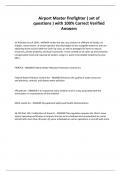 BUNDLE OF Airport Master firefighter Exams &vert; Questions with 100&percnt; Solutions&sol;Verified Answers