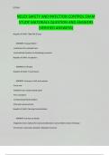 NCLEX SAFETY AND INFECTION CONTROL EXAM STUDY MATERIALS QUESTION AND ANSWERS &lpar;VERIFIED ANSWERS&rpar;