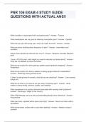 PNR 106 EXAM 4 STUDY GUIDE QUESTIONS WITH ACTUAL ANS&excl;&excl;