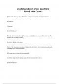 alcohol edu Exam prep &vert; Questions Solved 100&percnt; Correc