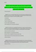 LABOR AND DELIVERY NCLEX STYLE QUESTIONS EXAM STUDY MATERIALS QUESTION AND ANSWERS &lpar;VERIFIED ANSWERS&rpar;