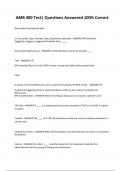 AMB 400 Test&vert; Questions Answered 100&percnt; Correct