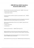AMB 400 Exam 2024&vert; Questions Answered 100&percnt; Correct