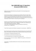 Epic AMB 400 Exam 2&vert; Questions Answered 100&percnt; Correct