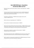 Epic AMB 400 Exam &vert; Questions Answered 100&percnt; Correct