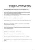 Introduction to Ammunition&comma; Ammo-45- DL Test &vert; Questions Solved 100&percnt; Correct