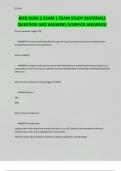 MED SURG 2 EXAM 1 EXAM STUDY MATERIALS QUESTION AND ANSWERS &lpar;VERIFIED ANSWERS&rpar;