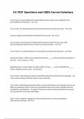 U1 TEST Questions and 100&percnt; Correct Solutions
