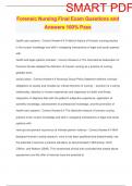 Forensic Nursing Final Exam Questions and Answers 100&percnt; Pass