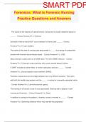 Forensics&colon; What is Forensic Nursing Practice Questions and Answers
