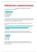 Exam 1&colon; NURS 661 Exam 1&colon; Questions & Answers&colon; Latest Updated&colon; Guaranteed A&plus; Score 