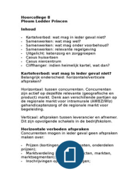 Hoorcollege 8 Kartel &lpar;Ploum Lodder Princen&rpar; 