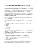 Civil Process Test with Correct Answers