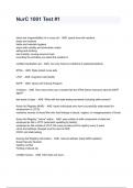 NurC 1001 Test &num;1 Questions And Answers 