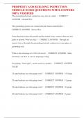 PROPERTY AND BUILDING INSPECTION MODULE II 2024 QUESTIONS WITH ANSWERS 100&percnt; VERIFIED
