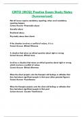CMTO &lpar;MCQ&rpar; Practice Exam Study Notes  &lpar;Summarized&rpar;