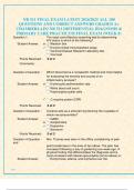 NR 511 FINAL EXAM LATEST 2024&sol;2025 ALL 100  QUESTIONS AND CORRECT ANSWERS GRADED A&plus;  CHAMBERLAIN&sol; NR 511 DIFFERENTIAL DIAGNOSIS & PRIMARY CARE PRACTICUM FINAL EXAM &lpar;WEEK 8&rpar;