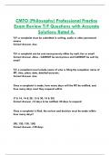 CMTO &lpar;Philosophy&rpar; Professional Practice Exam Review T&sol;F Questions with Accurate  Solutions Rated A&period;