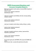 CMTO Assessment Questions and  Answers Complete Rated A&period;