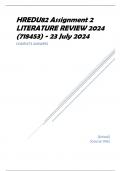 HREDU82 Assignment 2 LITERATURE REVIEW 2024 &lpar;718453&rpar; - 23 July 2024