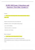 SLHS 340 Exam 1 Questions and  Answers &vert; New One &vert; Grade A&plus;