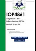 IOP4861 Assignment 3 &lpar;QUALITY ANSWERS&rpar; 2024