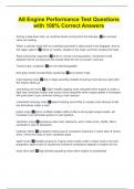 A8 Engine Performance Test Questions with 100&percnt; Correct Answers