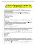 A8 Engine Performance Practice Test Questions with 100&percnt; Correct Answers