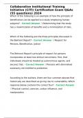 Collaborative Institutional Training Initiative &lpar;CITI&rpar; Certification Exam Q&As &lpar;55 questions&rpar; 2024