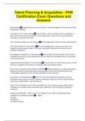 Talent Planning & Acquisition - PHR Certification Exam Questions and Answers