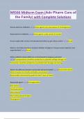 NR566 Midterm Exam &lpar;Adv Pharm Care of  the Family&rpar; with Complete Solutions 