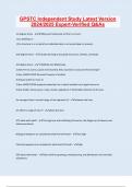GPSTC Independent Study Latest Version 2024&sol;2025 Expert-Verified Q&As