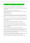 CT DMV&vert;50 Final Midterm Practice Test Questions Well Answered