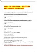 TN03&Tab;ITC FINAL EXAM&Tab;QUESTIONS AND ANSWERS Updated 2024