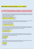 HESI RN Mental Health V1&ndash;V3 &lpar;2025&rpar; &ndash; New Generation Practice Questions and Rationales