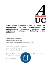 Bachelor Thesis: The Global Financial Crisis of 2008