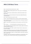 WGU C105 Music Terms Questions and Answers 2024