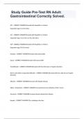 Study Guide Pre-Test RN Adult&colon; Gastrointestinal Correctly Solved&period;