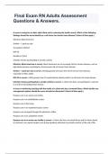  Final Exam RN Adults Assessment Questions & Answers&period;