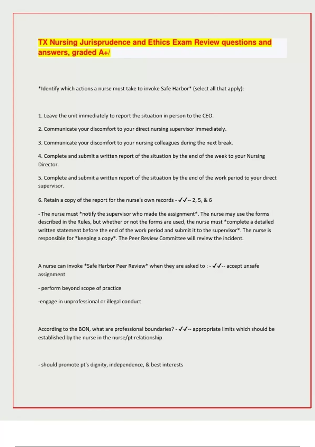 TEXAS NURSING JURISPRUDENCE EXAM QUESTIONS AND ANSWERS PDF FREE DOWNLOAD visual data 5