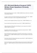 ATI&colon; RN Adult Medical Surgical COPD Written Exam Questions Correctly Answered&period;
